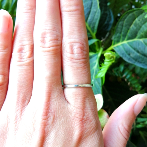Jewelry - Vintage 925 Silver Thin Stackable Ring